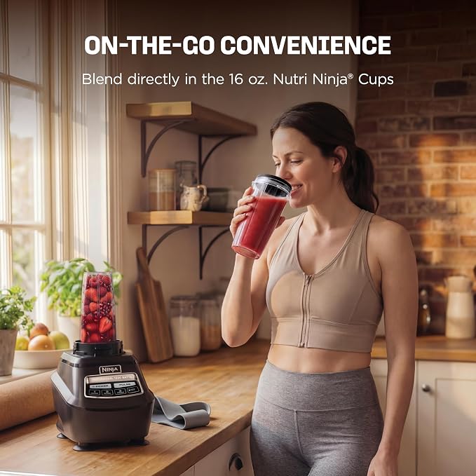 Ninja Kitchen System Pro, 1500W, 72oz Pitcher, 8-Cup, Black, BL770 1500W all-in-one blends smoothies, processes salsa & dough. 72-oz pitcher, 8-cup processor bowl, (2) 16-oz cups